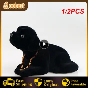 1/2 BUC Cap de câine clătinînd din cap de tigru papusa rășină de simulare jucărie de câine de bord decor ornamente auto fată drăguță masina