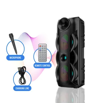 200W mare putere caixa de som Bluetooth 8-inch difuzor Bluetooth lumina LED-uri de mare putere în aer liber, dans pătrat karaoke sistem de boxe