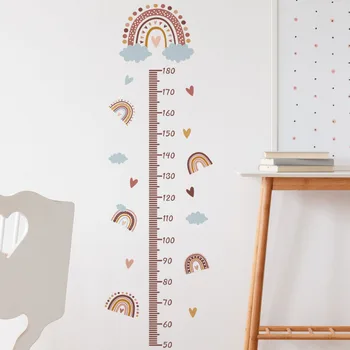 Curcubeu de Măsurare Înălțime de Autocolante de Perete pentru Camera Copii Înălțimea Marable Cresc Graficul Decalcomanii de Perete pentru Copil Pepinieră Decor Cameră
