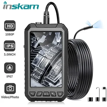 INSKAM 5.0 Inch IPS Ecran Industriale Endoscop Camera de 8mm HD1080P Mașină de Canalizare Conducte de Inspecție Camera Endoscop 8 LED-uri Impermeabil