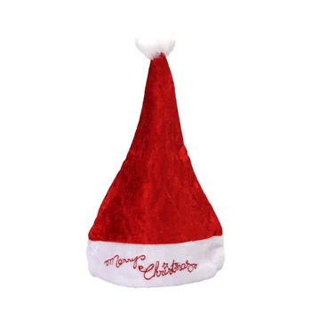 Premium Santa Pălării cu Broderie de Pluș Pălării de Crăciun pentru Vacanță de Crăciun Petrecere O Mărime se Potrivește Tuturor